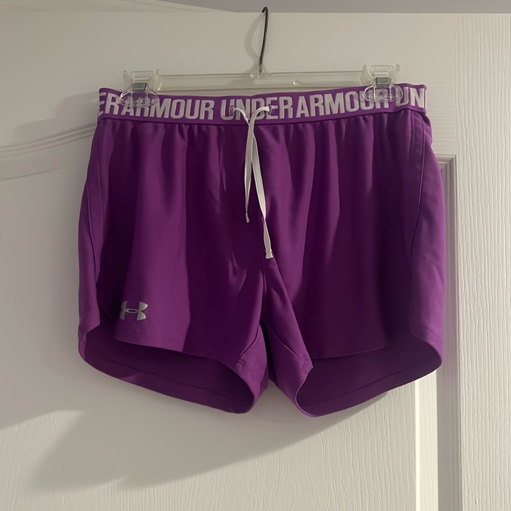 purple under armour shorts